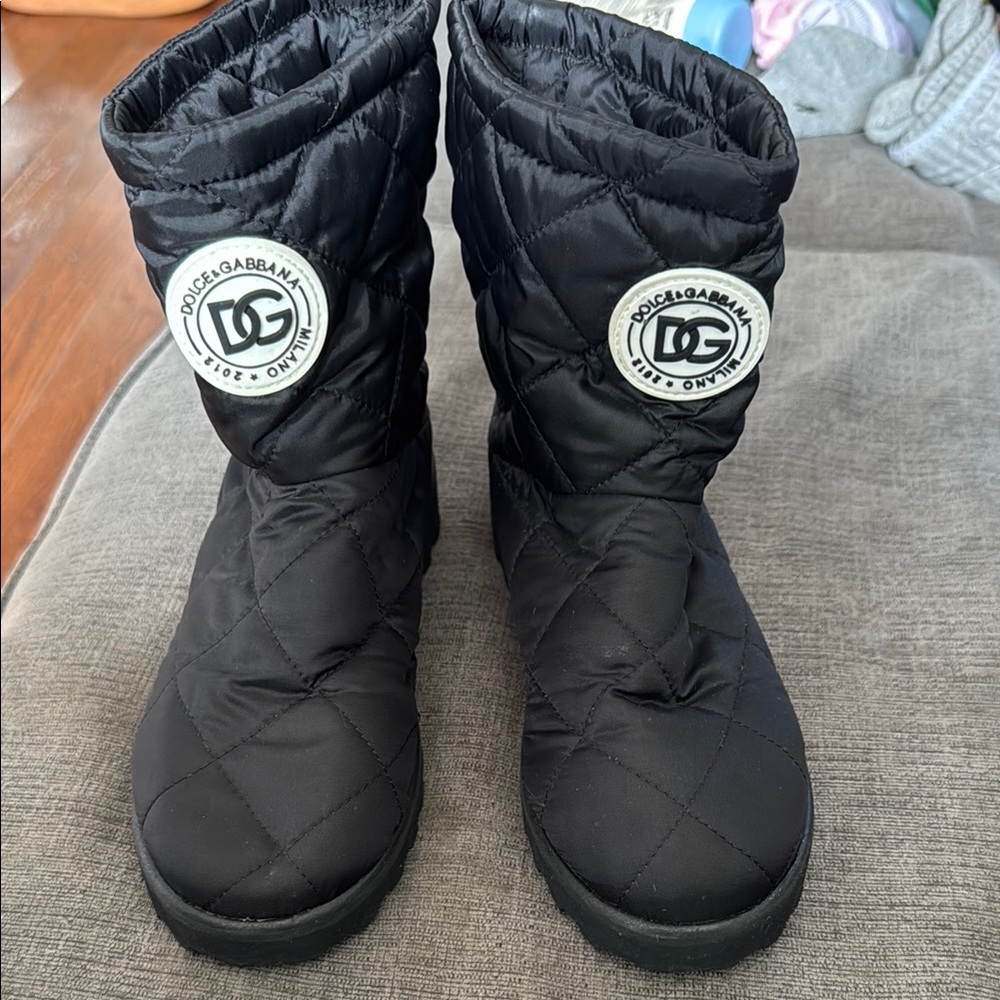 DOLCE & GABBANA Kids Quilted Nylon City Boots